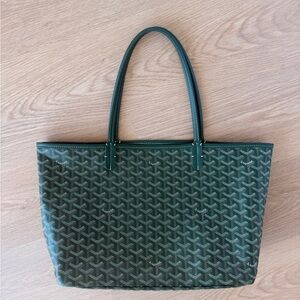 Goyard Saint Louis PM Tote Goyardine Canvas Green